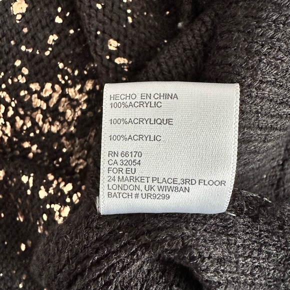Sparkle & Fade Black Sweater with Gold Fleck M - Picture 3 of 9